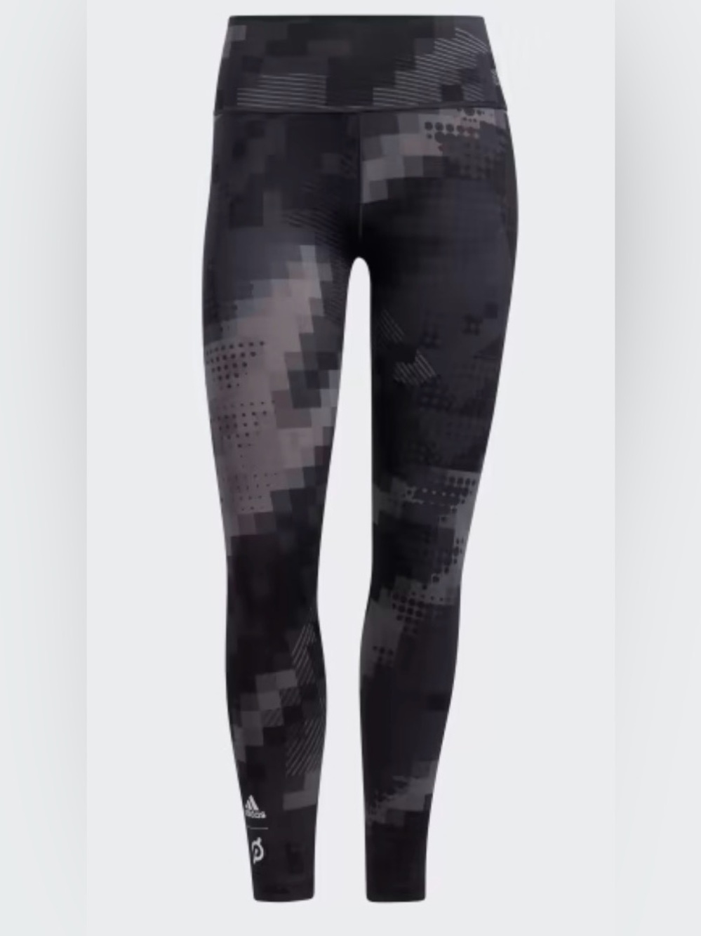 adidas Black and Gray Pixel Camo Leggings